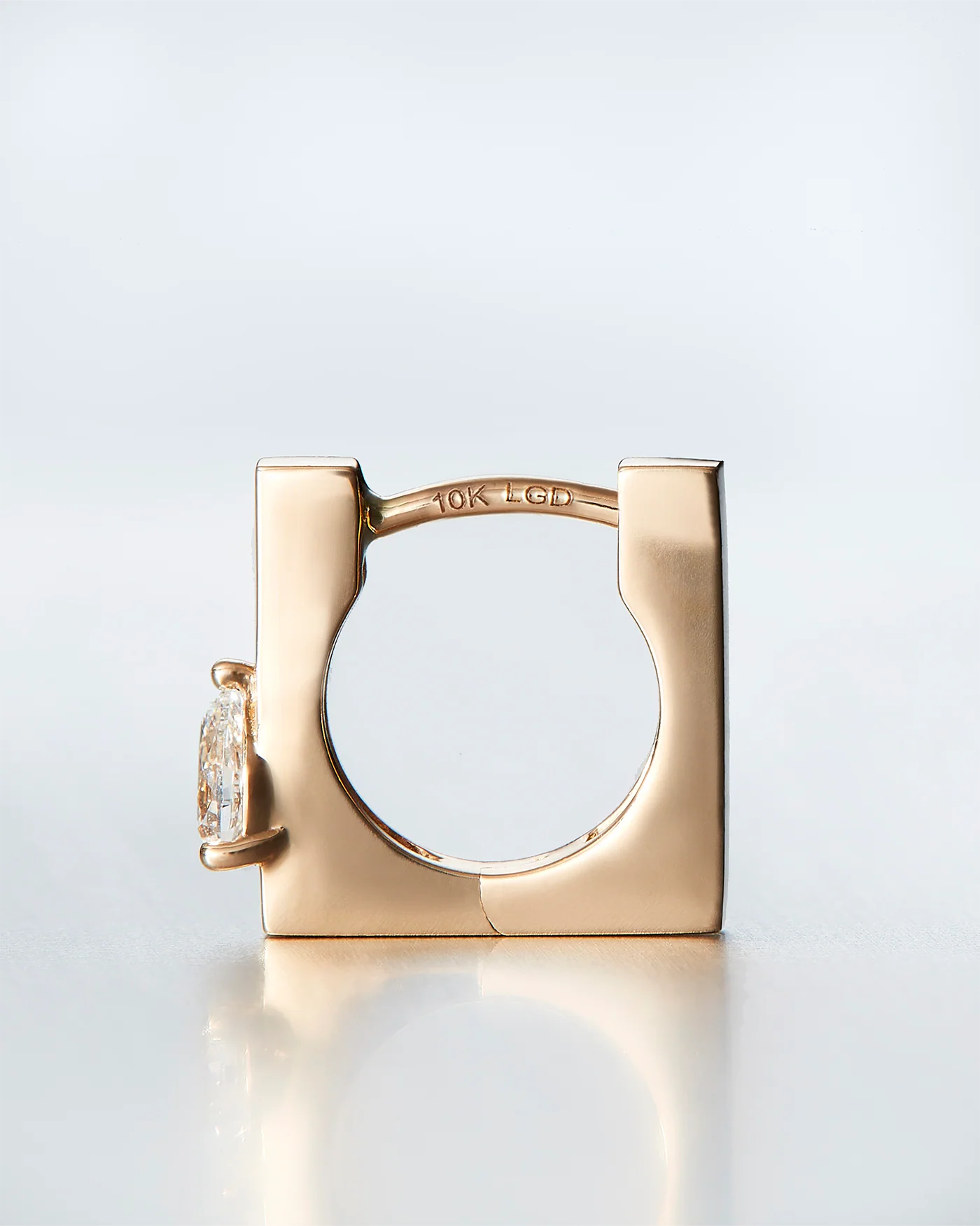 10K Gold Lab Grown Diamond Huggie Earrings - 0.20 CTW - Image 3