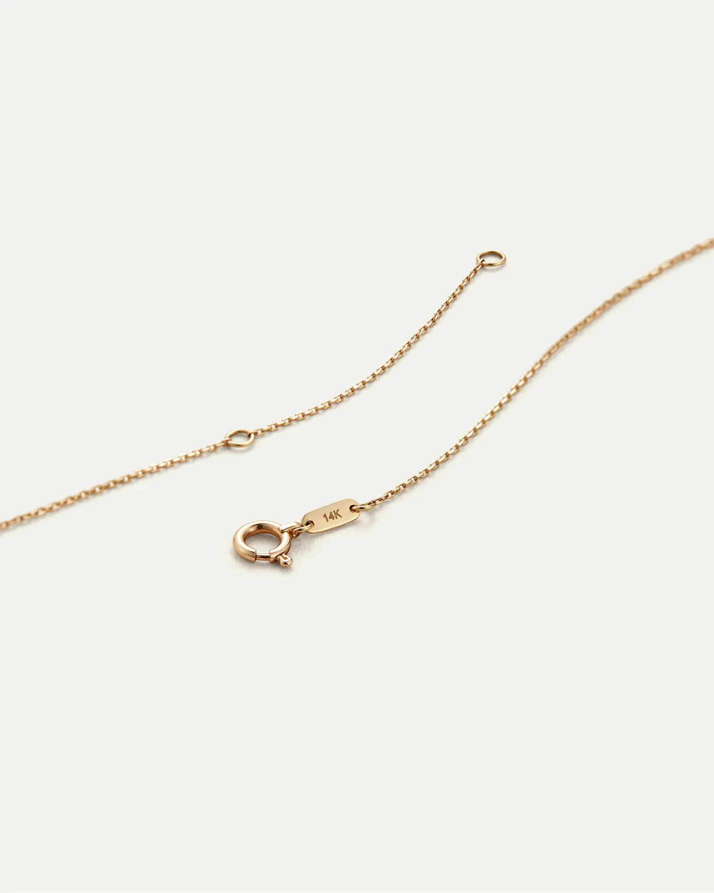 14K Gold Bubble Letter Necklace - W - Image 3