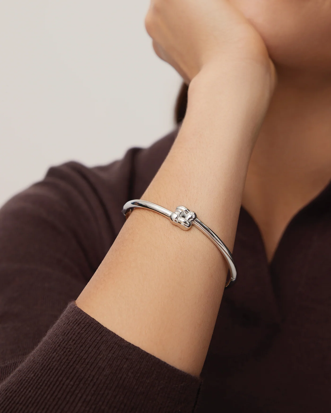 Slim Woven Square Bangle - Image 3