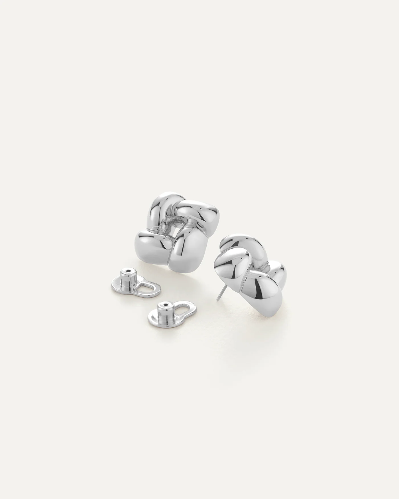 Small Woven Square Earrings - Image 3