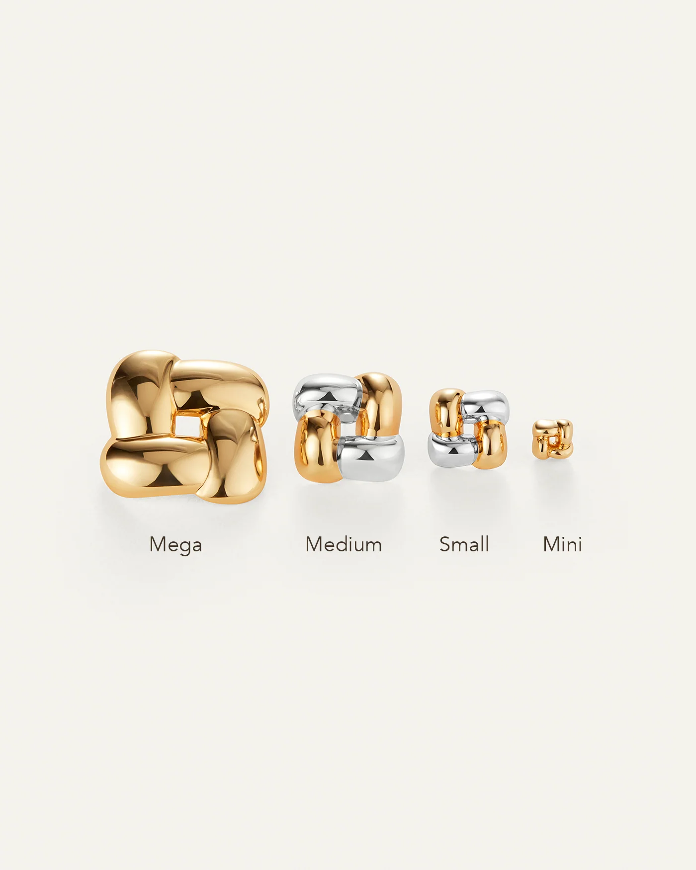 Small Woven Square Earrings - Image 5